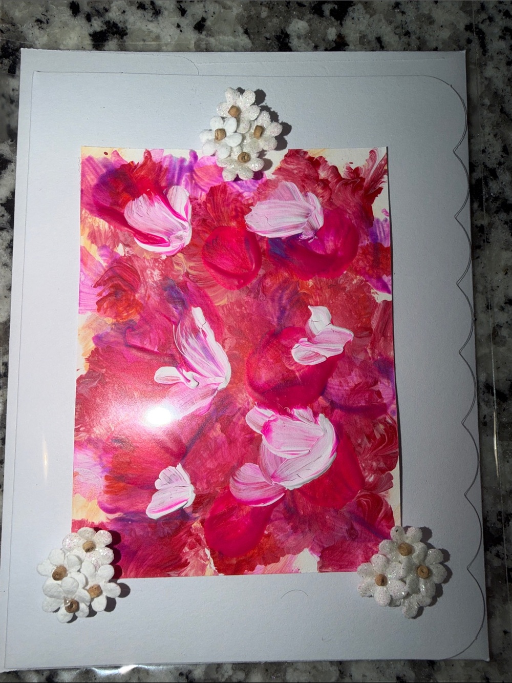 Handmade One of a Kind Mixed Medium Abstract Cards. 4 CARD SET. BRAND NEW